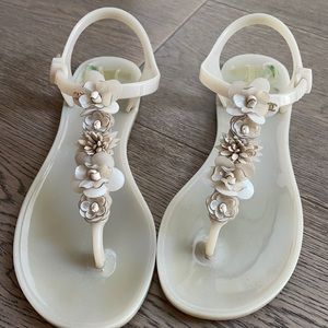Chanel Jelly Sandals with Flowers